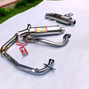 KNALPOT SAMLONG ORIGINAL AKHSYA RACING MUFLER INLET 38mm N-MAX VARIO PCX BEAT GENIO MIO SCOOPY LEXI DLL
