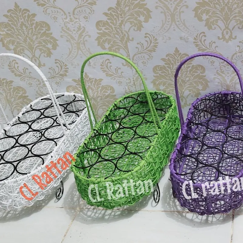 keranjang aqua brekele rotan sintetis, rak aqua rotan sintetis 0