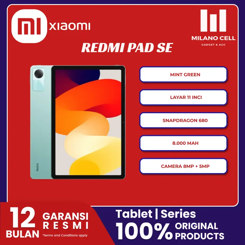 Xiaomi Redmi Pad SE 4/128GB Qualcomm Snapdragon 680 Garansi Resmi 1