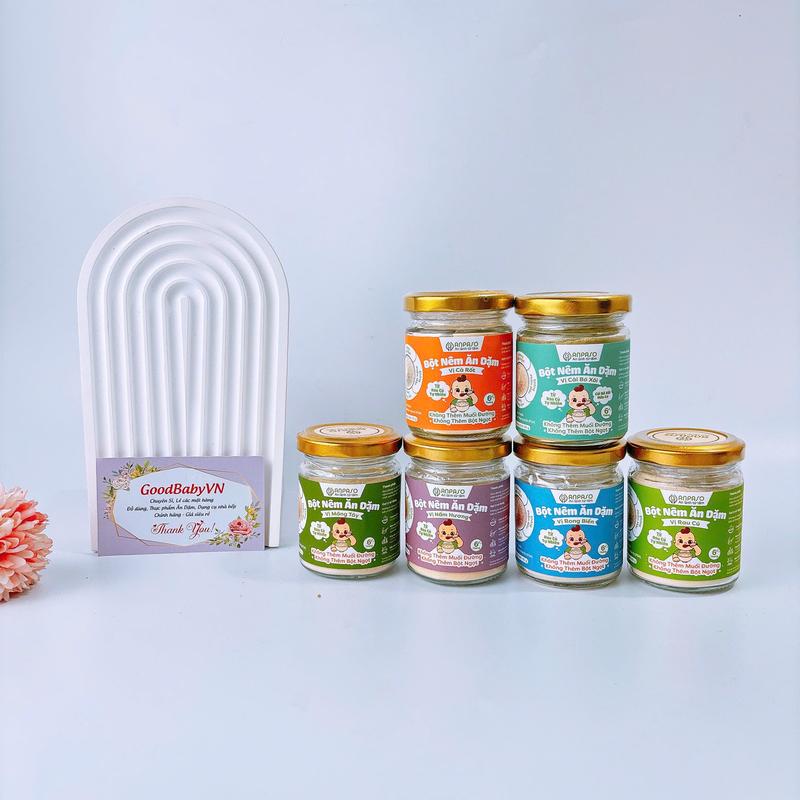 Hạt Nêm Cho Bé Ăn Dặm Anpaso 6m+ Bột Nêm Rau Củ, Gia Vị Ăn Dặm Cho Bé 60g Goodbabyvn