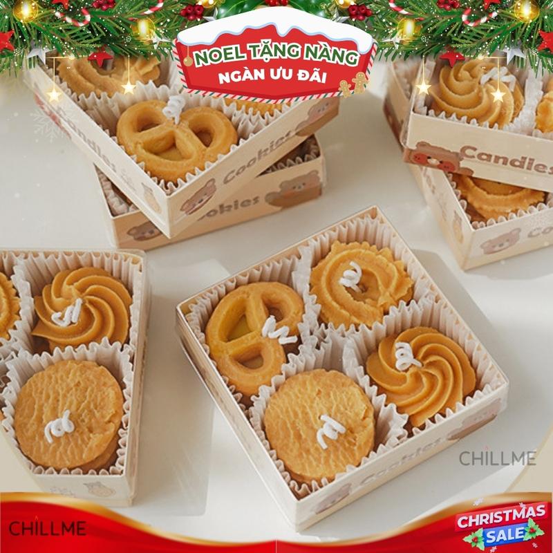  Set nến thơm tealight hình bánh quy Chillme decor phong cách Hàn Quốc dễ thương handmade 