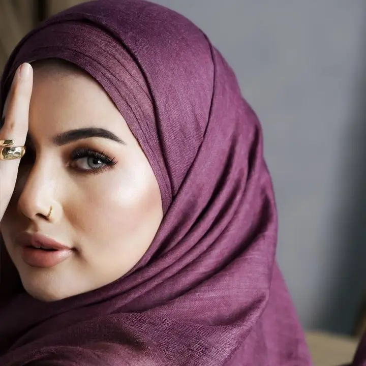 Heeriye Series BUNDLING MANJAH - NAVY - ASH GRAY - MATCHA PASHMINA SHAAL Jilbab Muslim Hitam Kerudung Empat Square Segi Pad 1