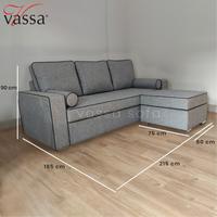 Gambar Sofa Corner Grace Sofa L Sofa Sudut Minimalis By Vassa dari Vassa Sofa & Home Kab. Bogor 3 Tokopedia