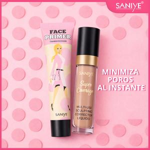 SANIYE Primer o Corrector Rostro Sin Brillo Alta Cobertura Hidratación Sin Poros，Base impecable, Combinación Perfecta