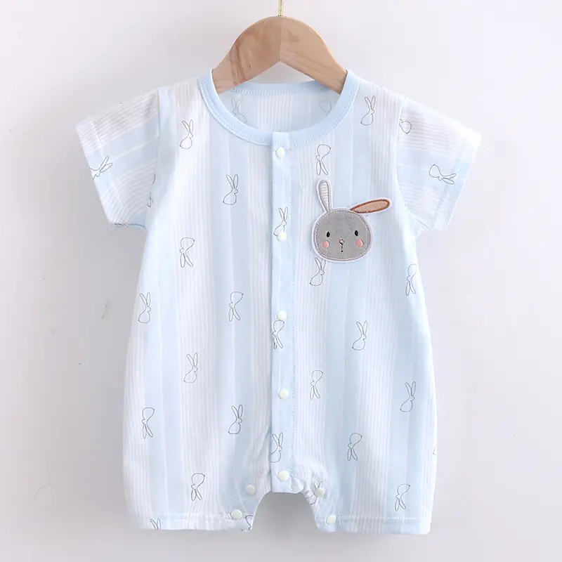 6.6 Nooc Baju Romper Bayi Full Print Bordir Kancing Tengah Cotton Anak-Anak / Baju Anak Perempuan Laki-Laki 4
