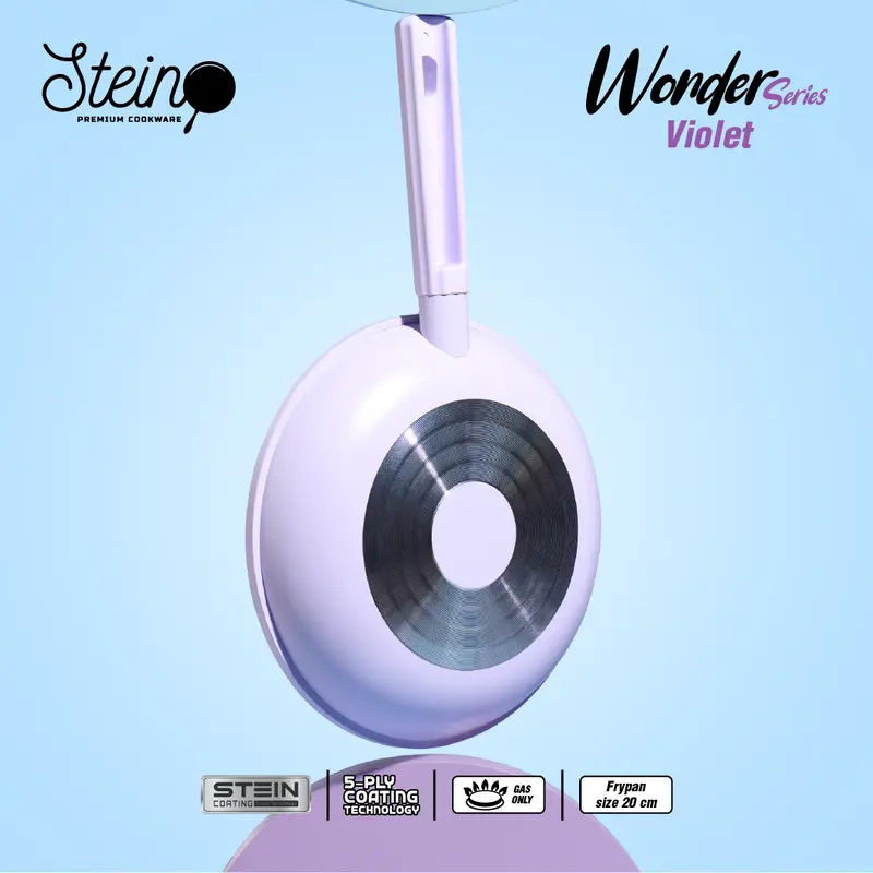 [EXCLUSIVE MAKSAN] STEIN Wonder Series Fry Pan - Wajan Penggorengan 20cm (5 Layers Stein Coating) 5