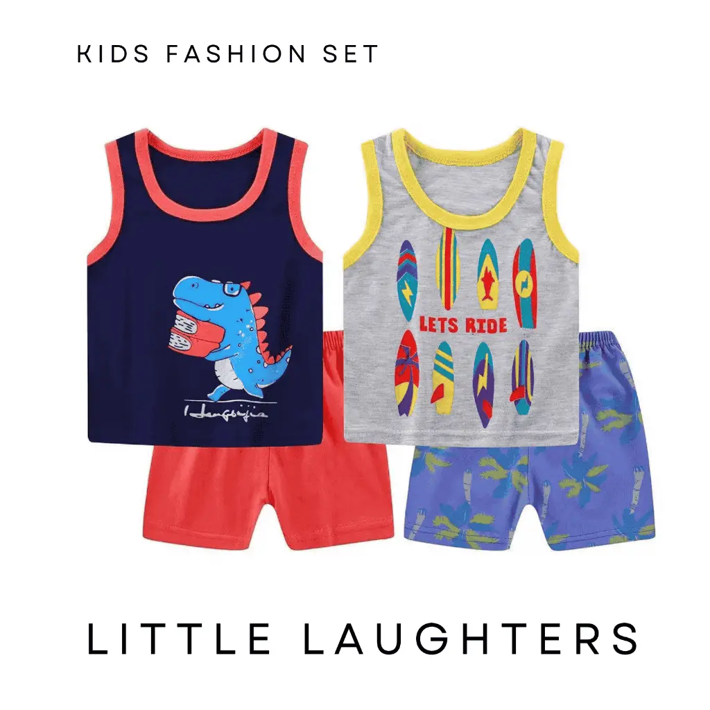 Little Laughters Boys Shirt Suits Baby Polo Terno Clothes 0-5 Years Child Print Shirt + Shorts Two Set of Kids