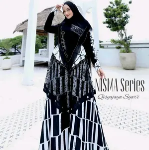 Nisama nisma series new Collection Qisyajaya terbaru gamis lebaran kondangan ootd pesta syar'i