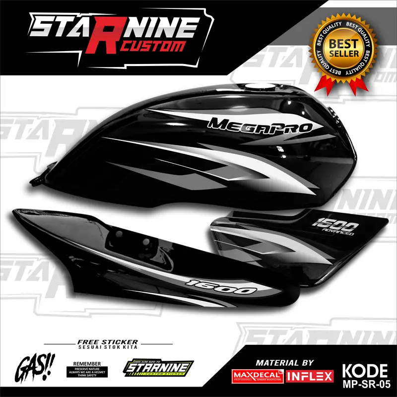 striping mp hiu stiker megapro hologram variasi 2