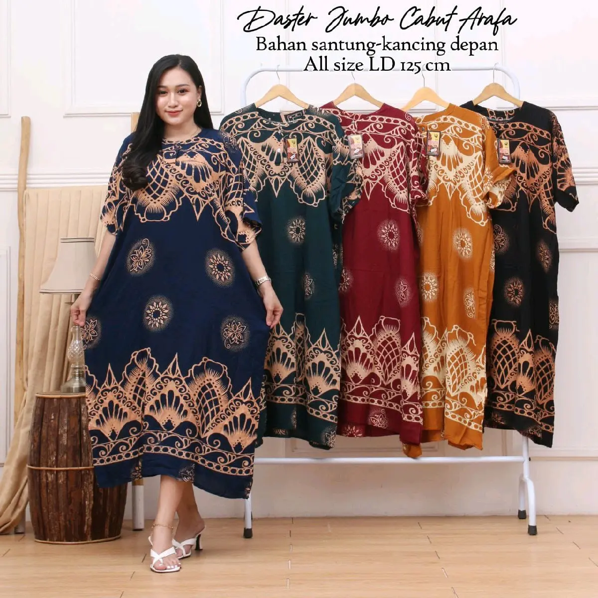 daster jumbo busui friendly kancing depan