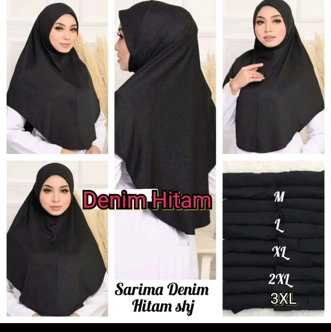 Sarung denim Hitam