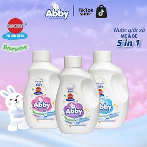【DÙNG THỬ 100ML】Nước Giặt Xả Abby Dịu Nhẹ Cho Da Bé 5 Trong 1 Enzyme Thực Vật - Giúp Làm Mềm Sợi Vải Mềm Mại Thân Thiện Với Da Bé