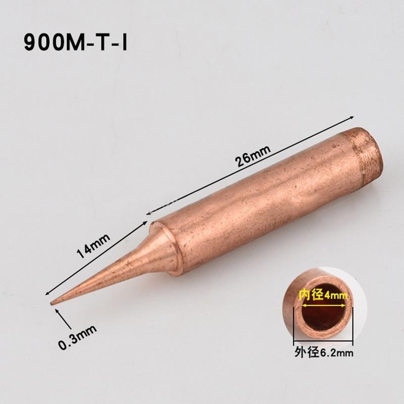 Product Introduction of 10pcs Soldering Pure Copper Soldering Iron Head Protection Longevity Electric Soldering Head 9