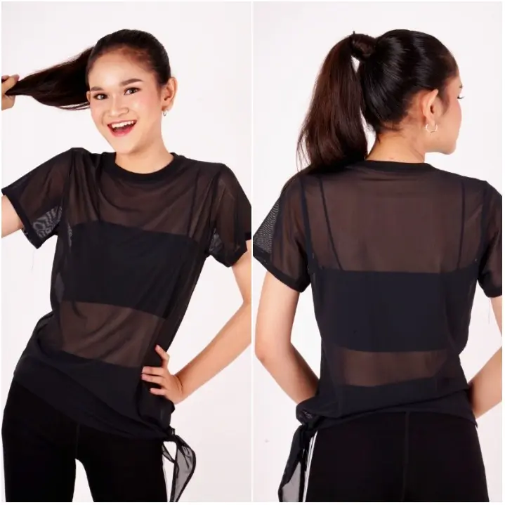 BAJU SENAM AEROBI/BAJU OLAHRAGA WANITA/OUTER SENAM/BAJU GYM/JARING/MESS/TILE/AEROBIC/TILE IKAT Atasan Sport 0