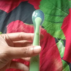 LULU BABY | Sendok Silicon Bayi / Silicone Feeder Mpasi Pink Biru