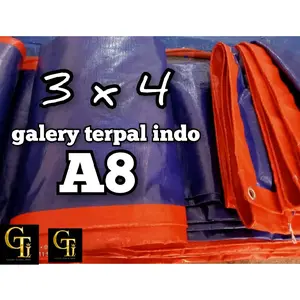 terpal plastik korea 3x4 A8 biru oren terpal plastik terpal waterproof terpal anti air tebal