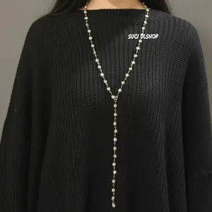 KALUNG PANJANG KALCER VINTAGE Y2K MOTIF BUNGA SIMPEL KEKINIAN AESTHETIC