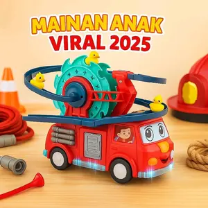 Mainan Anak Mobil Pemadam Perosotan Putar Bebek