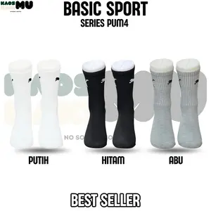 [BELI 4 GRATIS 1] KAOSKAKIMU- Kaos Kaki Oldschool/Sport Panjang Motif Pum4 Dewasa 4ply Tebal - Unisex  Pria Wanita (Harga Yang Tertera Satuan)