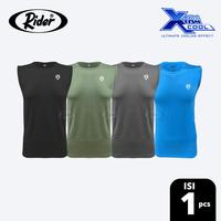 Gambar Rider Xtracool Muscle Tee - Singlet Fitness Pria R257BW isi 1 Pcs - L, Hitam - Hitam, M dari Rider Authorized Palembang Kota Palembang 1 Tokopedia