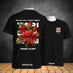 Flexclothsby - Kaos Bukan Aku Yang Hebat Tapi Doa Istriku Yang Kuat - Kata Kata Viral - Cotton Combed 30s Premium Cowok Unisex  Baju Sablon Distro Pria Dewasa Nyaman Lembut Santai