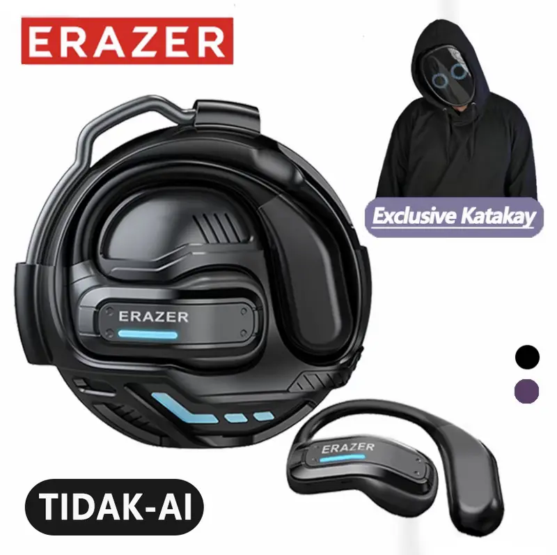 [Exclusive Katakay85] ERAZER X8 Ows Wireless Headset Bluetooth 5.4 HIFI Bass Earhook Noise Reduction HD Call  Open Ear Earphone Bone conduction Gaming Headphone 0