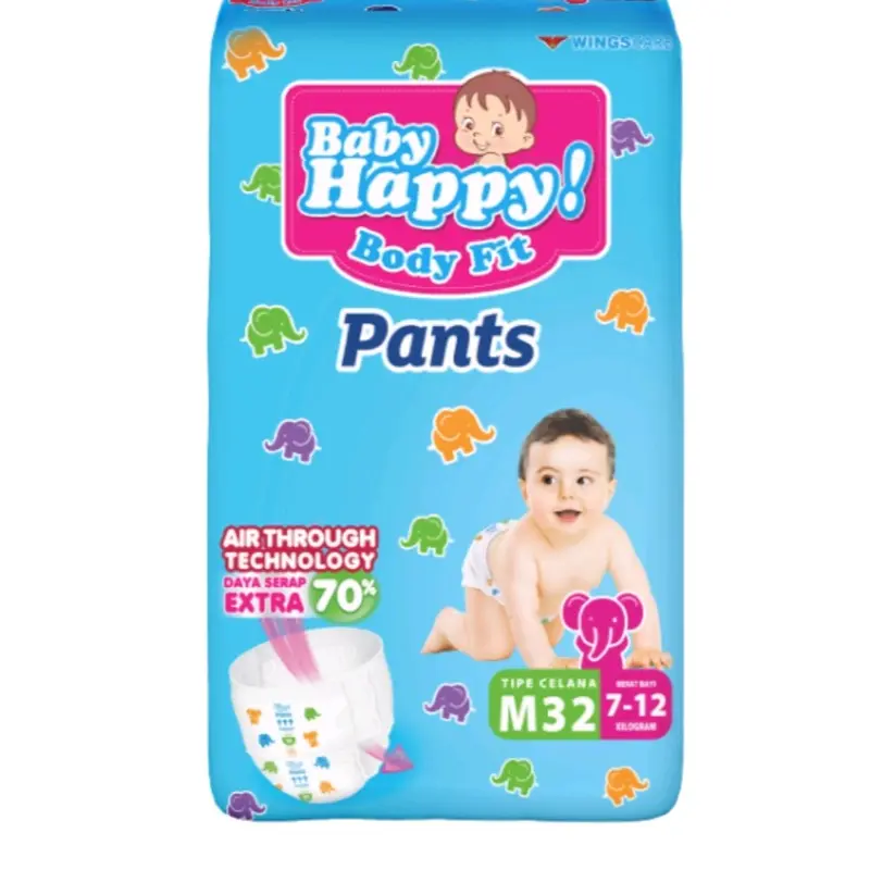 (Promo 12.12) Baby Happy S38+2 M32 L28 XL26 XXL24 Diaper Popok Bayi Kering 1