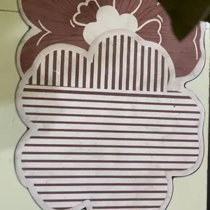 YTJ Keset Menyerap Air bentuk special Motif Bunga Cantik | 38x58cm | tebal 2,5mm Keset Kamar Mandi Karet Menyerap Air Cepat Kering Keset Kaki