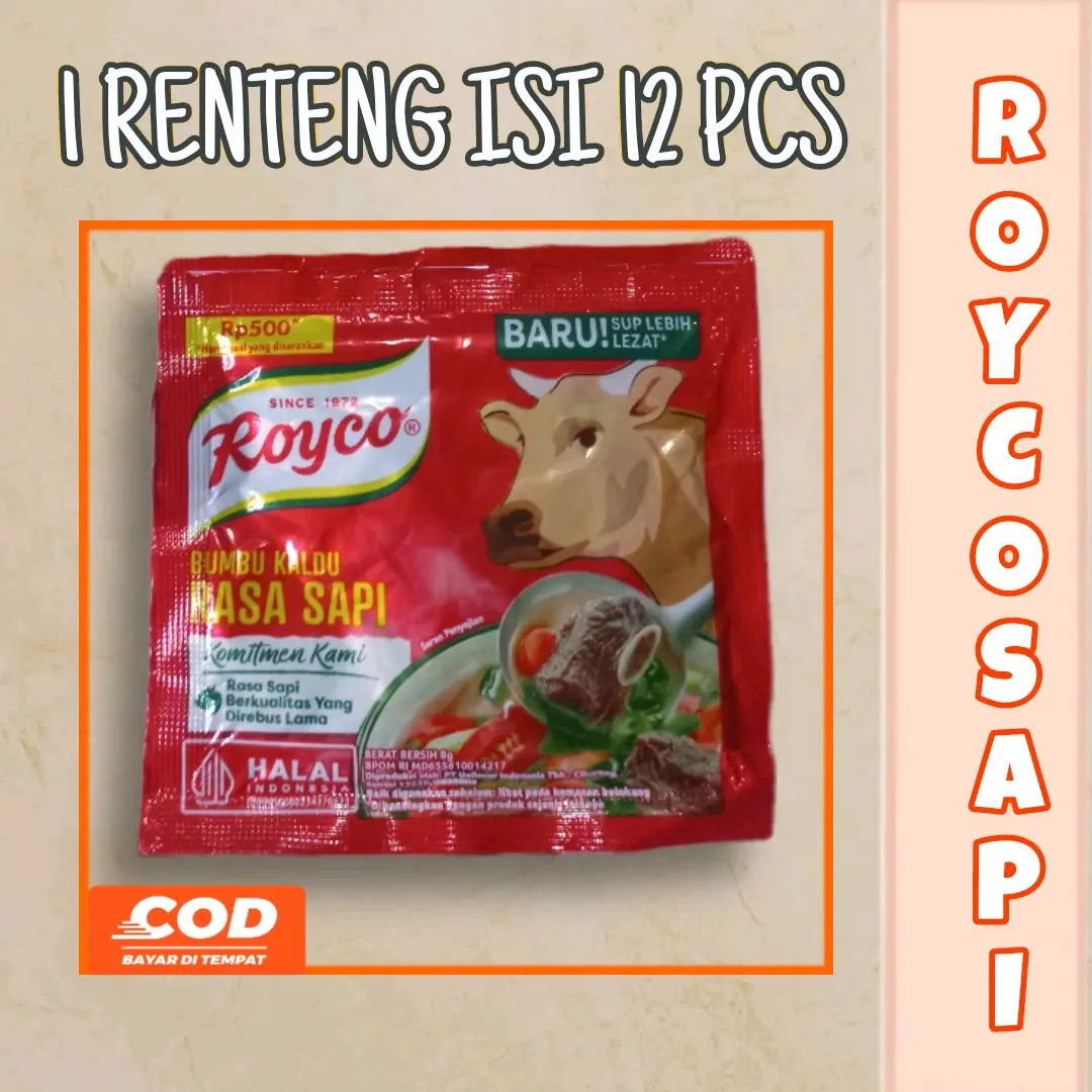 1 renceng royco sapi isi 12 pcs || PENYEDAP RASA ROYCO gurih gurih mantap  Food