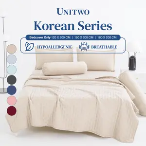 Series Bed Cover ONLY Selimut Tidur Lembut Motif Polos Soft Washable BEST SELLER - ZHB