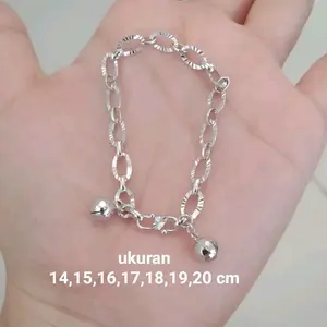 [RS]WARNA SILVER GELANG TANGAN NORI UKIR TERLARIS DAN AWET Bracelets Perhiasan Aksesoris Elegan