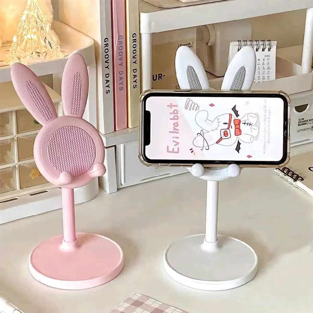 Stand Holder Phone Lucu / Holder Folding Standing Phone / Holder Phone Karakter Rabbit / Folding Dekstop Portable