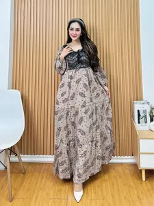 Gamis Brokat SPESIAL Rayon  Premium Busui Baju Wanita Adem Tebal Nyaman Balon Mewah Lembut