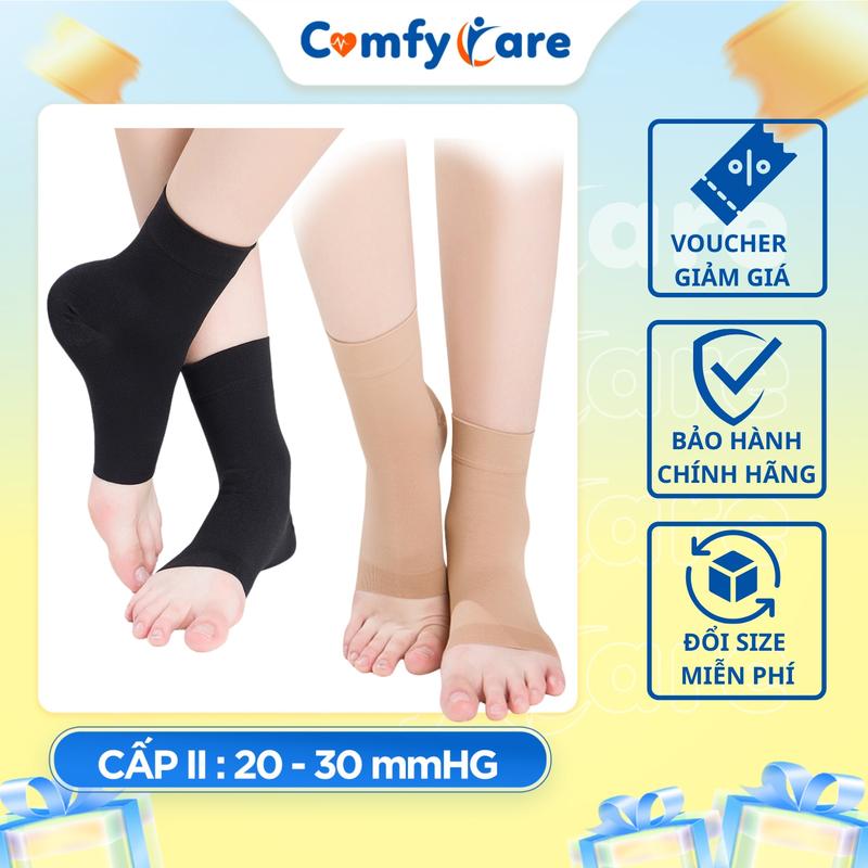 Tất Suy Giãn Tĩnh Mạch Bàn Chân Cấp 2 - COMFYCARE - Hỗ Trợ Lưu Thông Máu Tạo Áp Lực Giảm Đau Nhức Chân