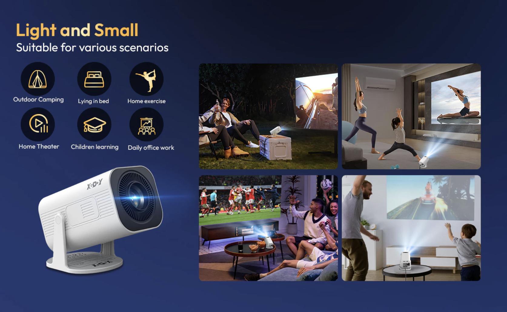 XGODY Gimbal 3 Pro Smart Proyektor LCD Android 11 - 720P - Auto Keystone - Netflix - YouTube - 220 ANSI XGODY Gimbal 3 Pro Smart Proyektor LCD Android 11 - 720P - Auto Keystone - Netflix - YouTube - 220 ANSI