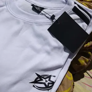 PLATINUM WORLD.ID T-Shirt Baju Kaos List Stripe ST Unisex Pria - Wanita Couple Jumbo M - XXL Catton 24s Premium Quality