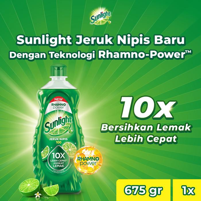Promo [BARU!] Sunlight Jeruk Nipis Botol 675g - 10x bersihkan lemak ...