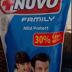 Nuvo Family Sabun Mandi Cair Mild Protect Biru Pouch 800ml