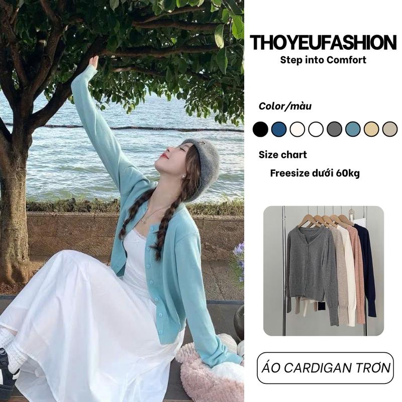 Áo Cardigan Len Mỏng Vintage Cho Nữ, Áo Khoác Ngoài Nhẹ Nhàng Vintage Mẫu Mới 2025- A613