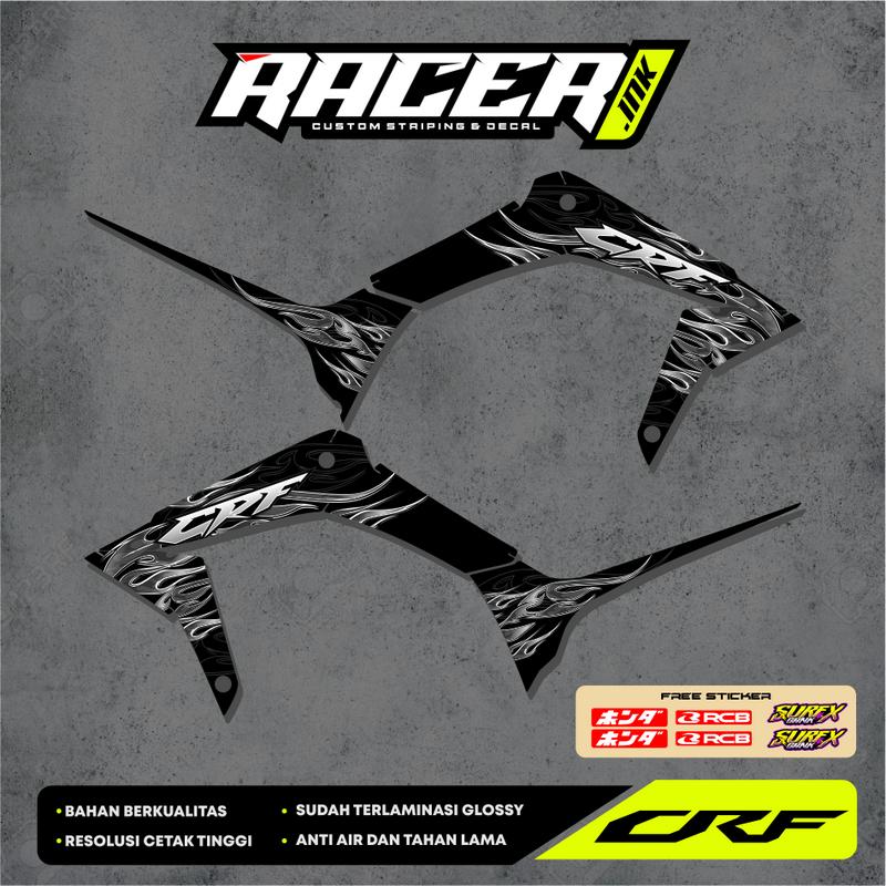 STRIPING CRF 150L VARIASI POLA MENUTUP API GLOSSY BY RACER INK 4