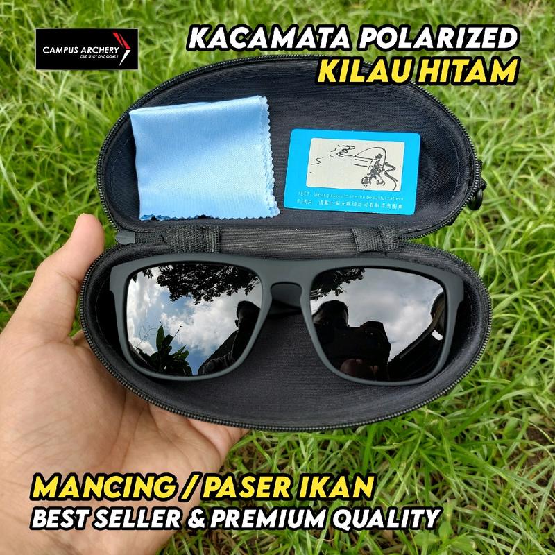 Kacamata Polarized Tembus Air Kilau Hitam Kacamata Memancing 5