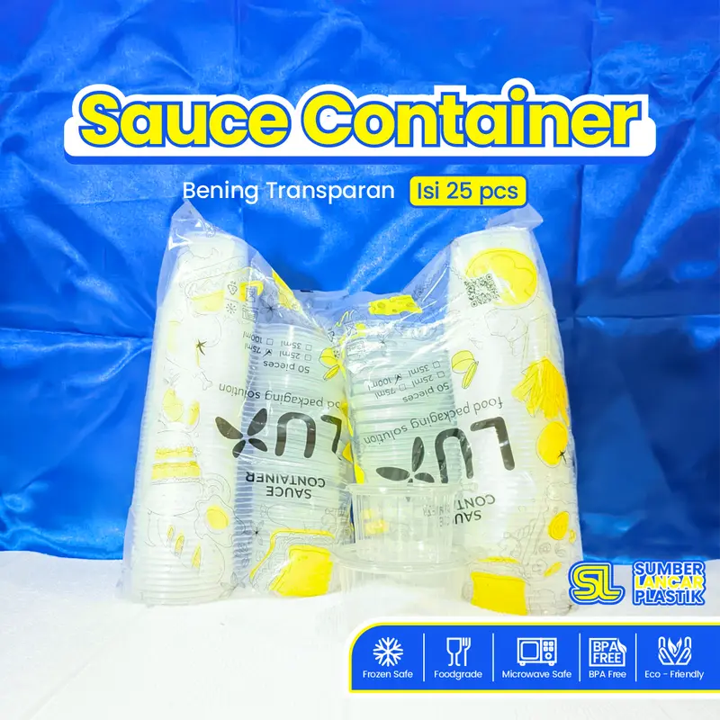 LUX Thinwall Sauce Cup [ISI 25PCS] 70ml 75ml 90ml 100ml | Tempat Cup Saus | Tempat Wadah Sambal | Sauce Container 0