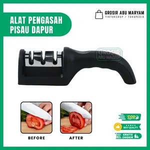 Alat Asahan Pisau & Gunting 3 Step / pengasah gagang Dapur Knife Stainless pengasah  pisau