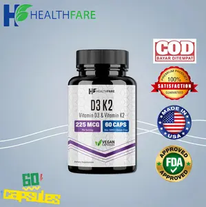 D3K2 Spesial Ramadan, suplemen makanan yang meningkatkan sistem kekebalan tubuh dan meningkatkan kesehatan secara keseluruhan, 60 kapsul per kemasan.