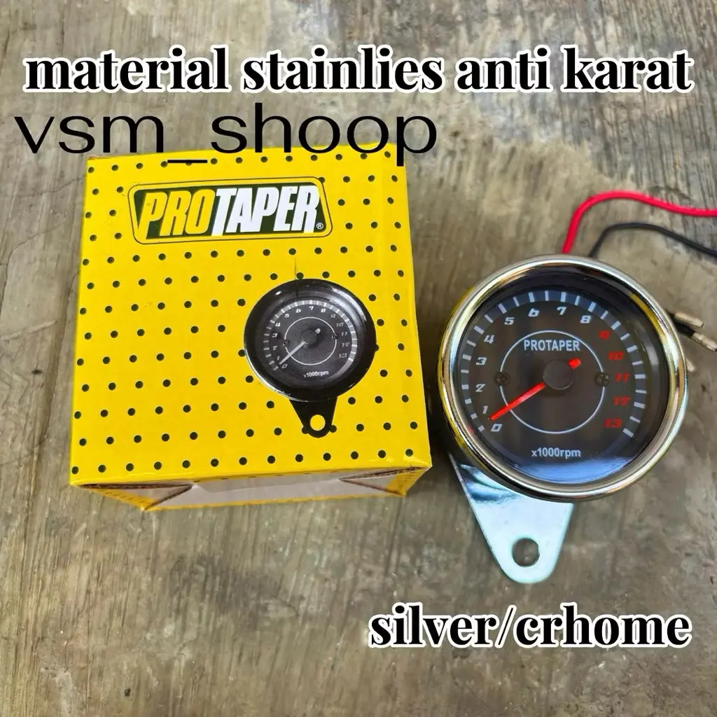 SPEEDOMETER RPM Jarum Plus Lampu Protaper Original 100% Stainles Premium Amper Bensin Import Premium