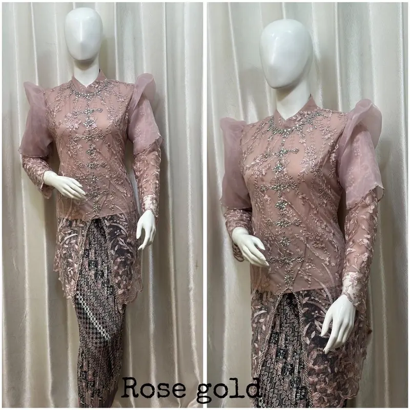 ￼Kebaya Aura Tunik Tille Kerah Sanghai / Kebaya Wisuda / Kebaya Lamaran terbaru 1