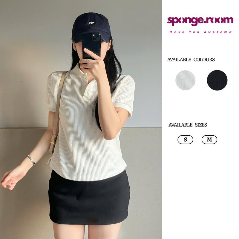 Áo Polo Nữ Style Hàn Quốc SPONGE.ROOM Dáng Babytee Women-P68