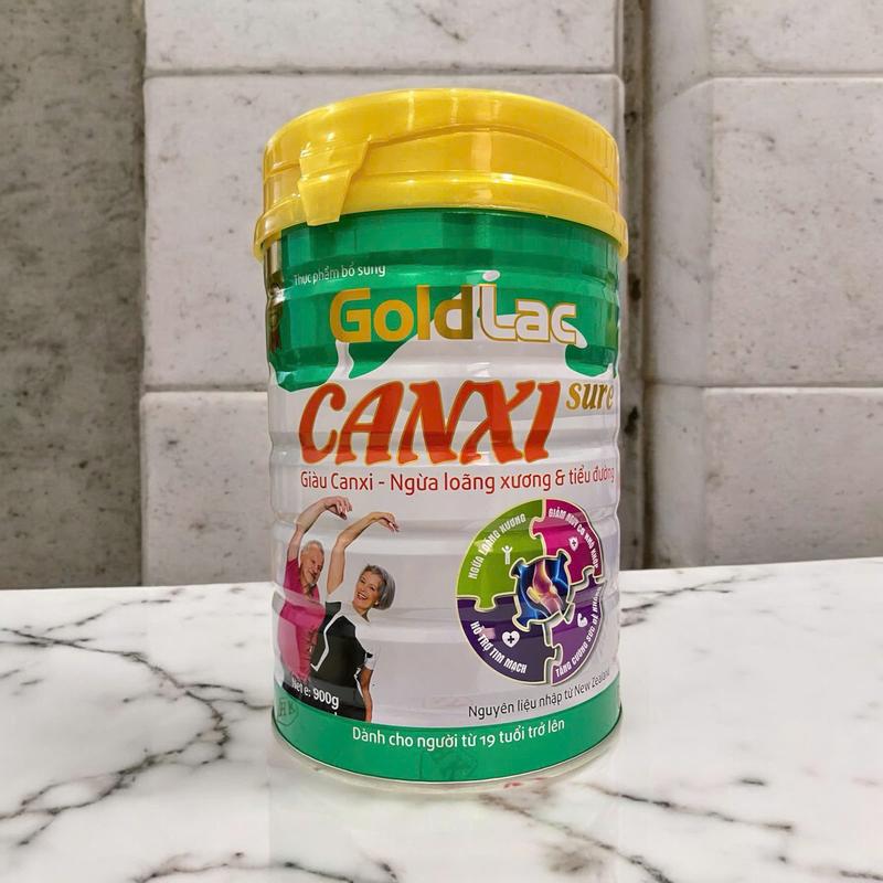  Sữa canxi cho người già Goldlac lon 900g  HSD XA  Bổ xung canxi ngừa loãng xương và tiểu đường 