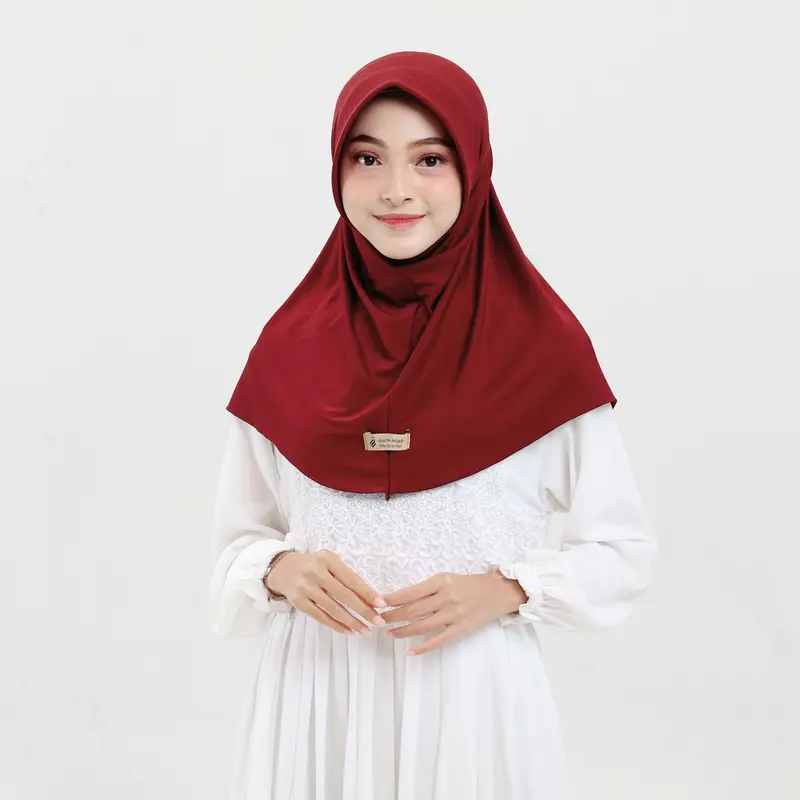 AYURIE - Sporty School Size M  Hijab Dewasa Instan  sporty Matt Jersey Kerudung  Adem Nyaman Simpel Muslim Fashion Bergo Casual Simple 1