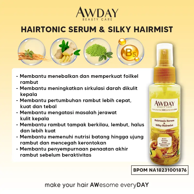 AWDAY Hairtonic Serum & Silky Hairmist 100ml 2